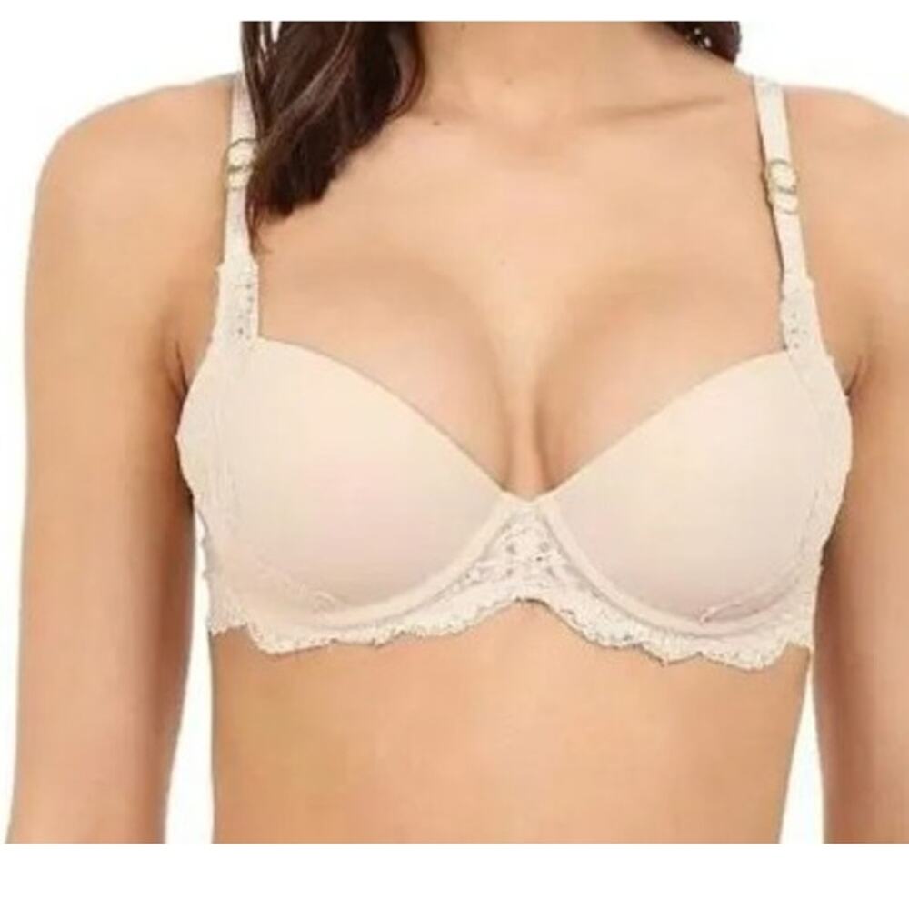 Stella McCartney S80-250 Smooth and Lace Plunge Bra 30E Light Rose S80-250 NWT